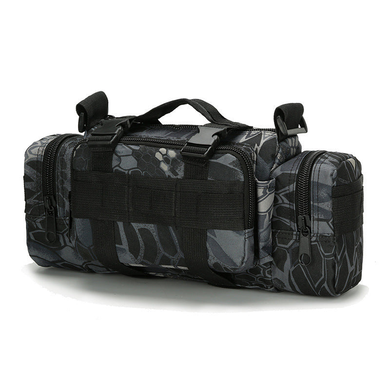 waterproof camo bug out waist bag summer black